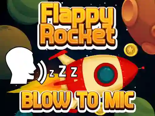 खेल Flappy Rocket Playing with Blowing to Mic ऑनलाइन
