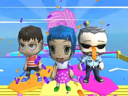 खेल Fall Guys And Girls Chibi Race Knockdown Multiplay ऑनलाइन