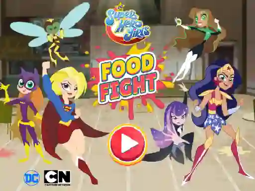 खेल DC Super Hero Girls Food Fight ऑनलाइन