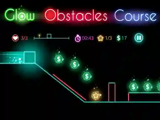 खेल Glow obstacle course ऑनलाइन