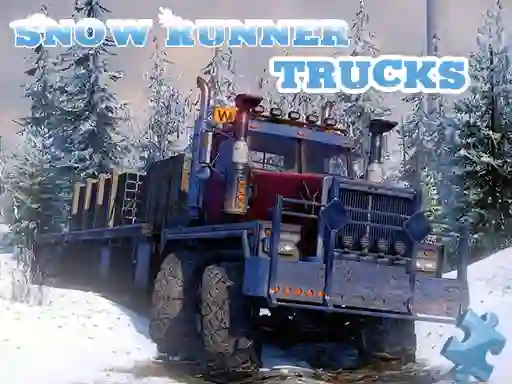 खेल Snow Runner Trucks Jigsaw ऑनलाइन