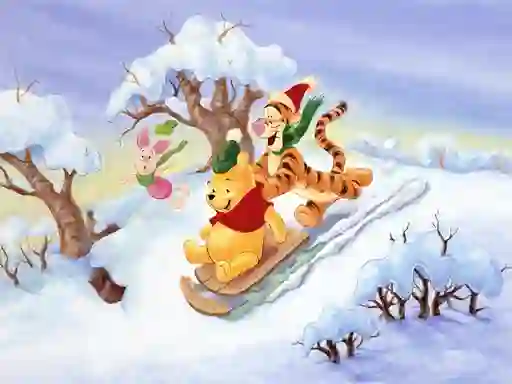खेल Winnie the Pooh Christmas Jigsaw Puzzle 2 ऑनलाइन