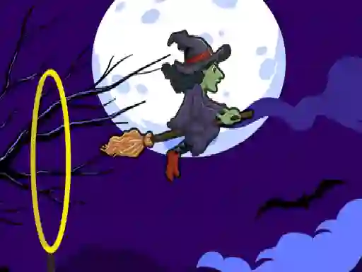 खेल Flying witch halloween ऑनलाइन