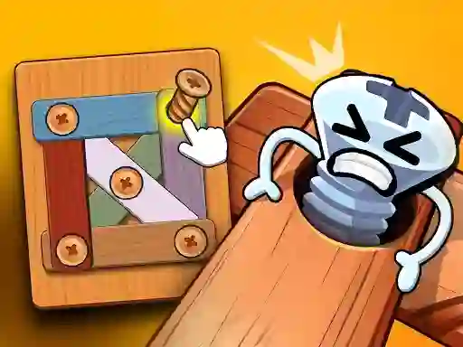 खेल Wood Bolts Nuts Screw Pin Puzzle ऑनलाइन