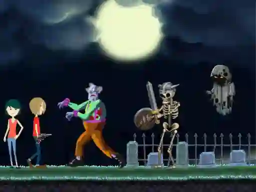 खेल Creepy Clowns in the Graveyard ऑनलाइन