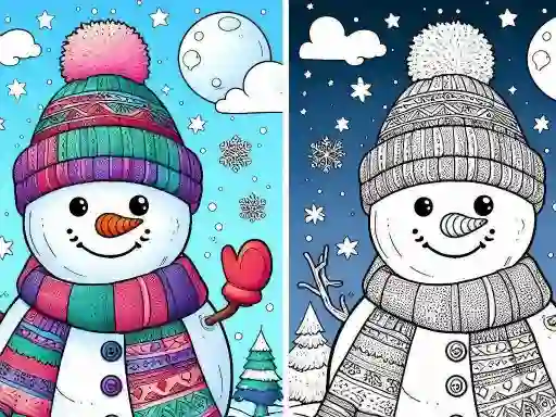 खेल Coloring book Winter ऑनलाइन
