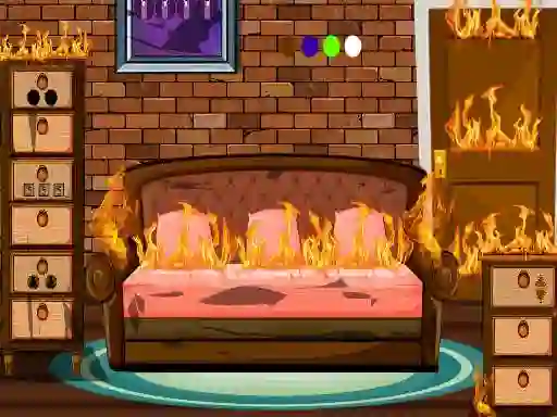 खेल Fired House Escape ऑनलाइन