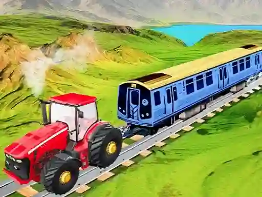 खेल Chain Tractor Train Towing Game 3D ऑनलाइन