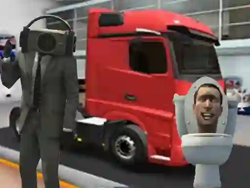 खेल Truck Simulator Skibidi Toilet ऑनलाइन