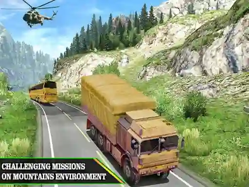 खेल US Army Uphill Offroad Mountain Truck Game 3D ऑनलाइन