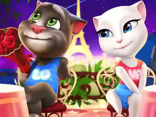 खेल Talking Tom and Angela Coloring ऑनलाइन