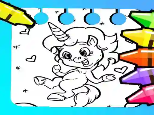 खेल Magical Unicorn Coloring Pages ऑनलाइन