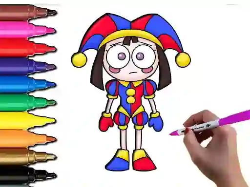 खेल Pomni Coloring Time ऑनलाइन