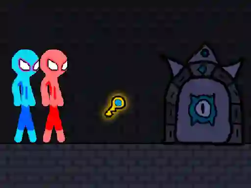 खेल Red and Blue Stickman Rope ऑनलाइन