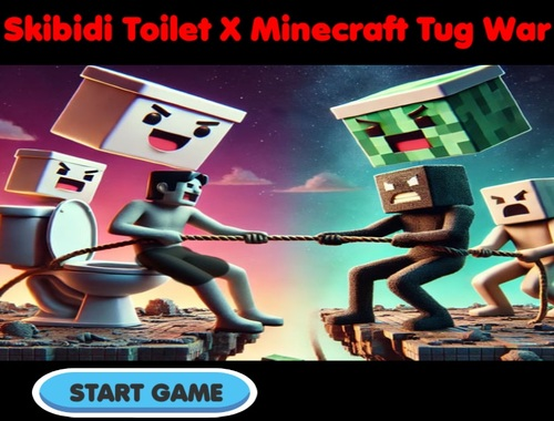 खेल Skibidi शौचालय X Minecraft tug युद्ध  ऑनलाइन